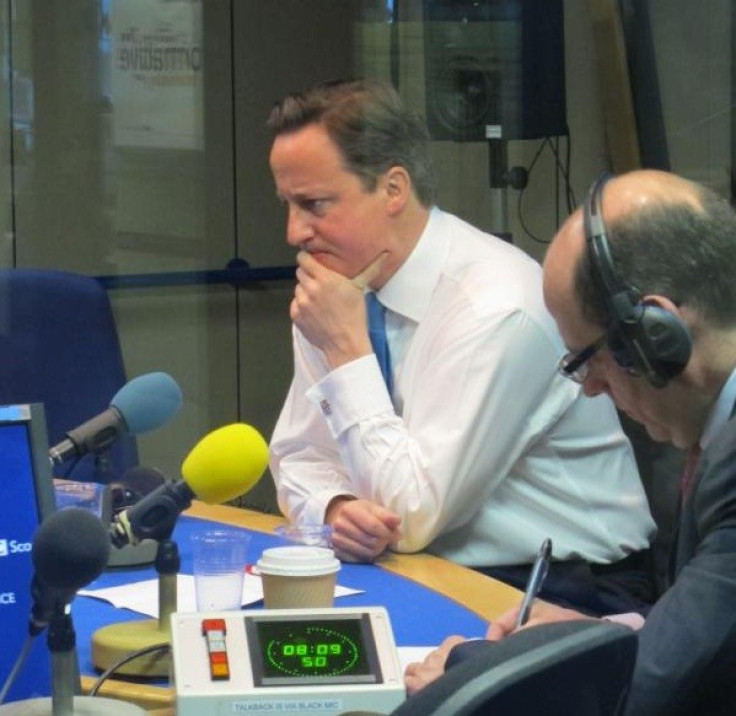 David Cameron appearing on Radio 4’s The Today Show with Nick Robinson (Twitter/bbcr4today)