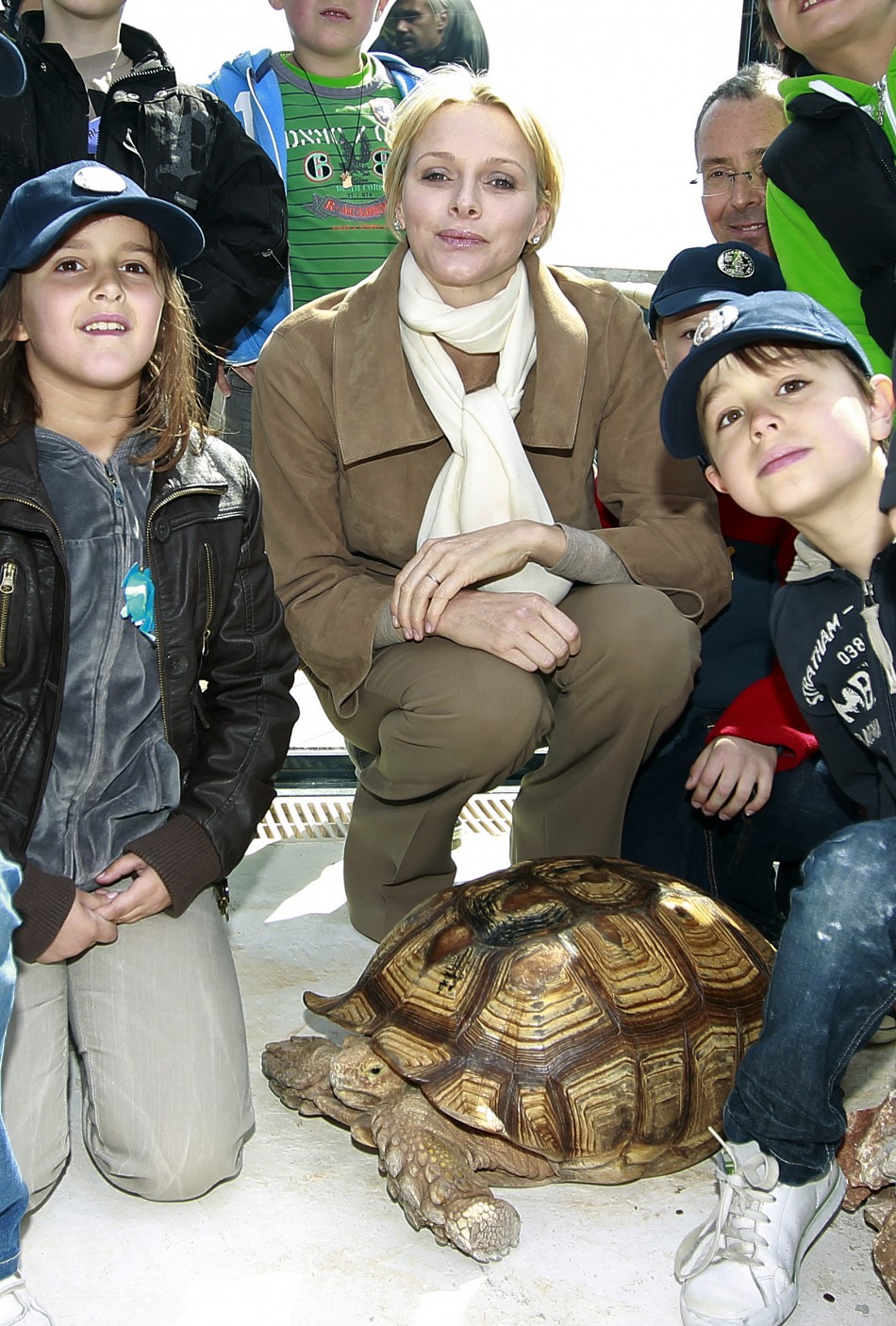 Princess Charlene Braves the Wind for Monaco Turtle Island Inauguration