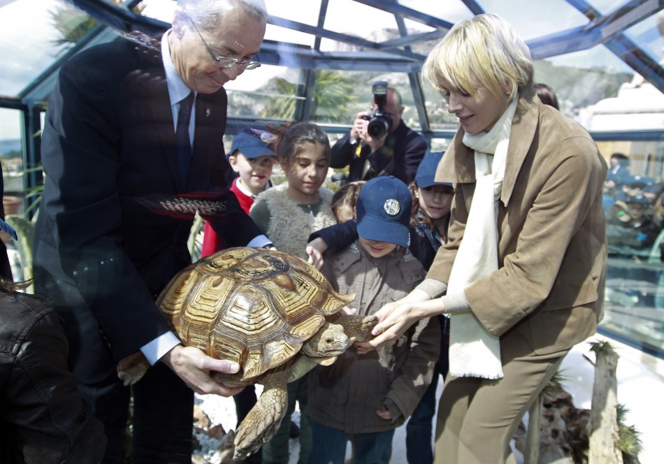Princess Charlene Braves the Wind for Monaco Turtle Island Inauguration