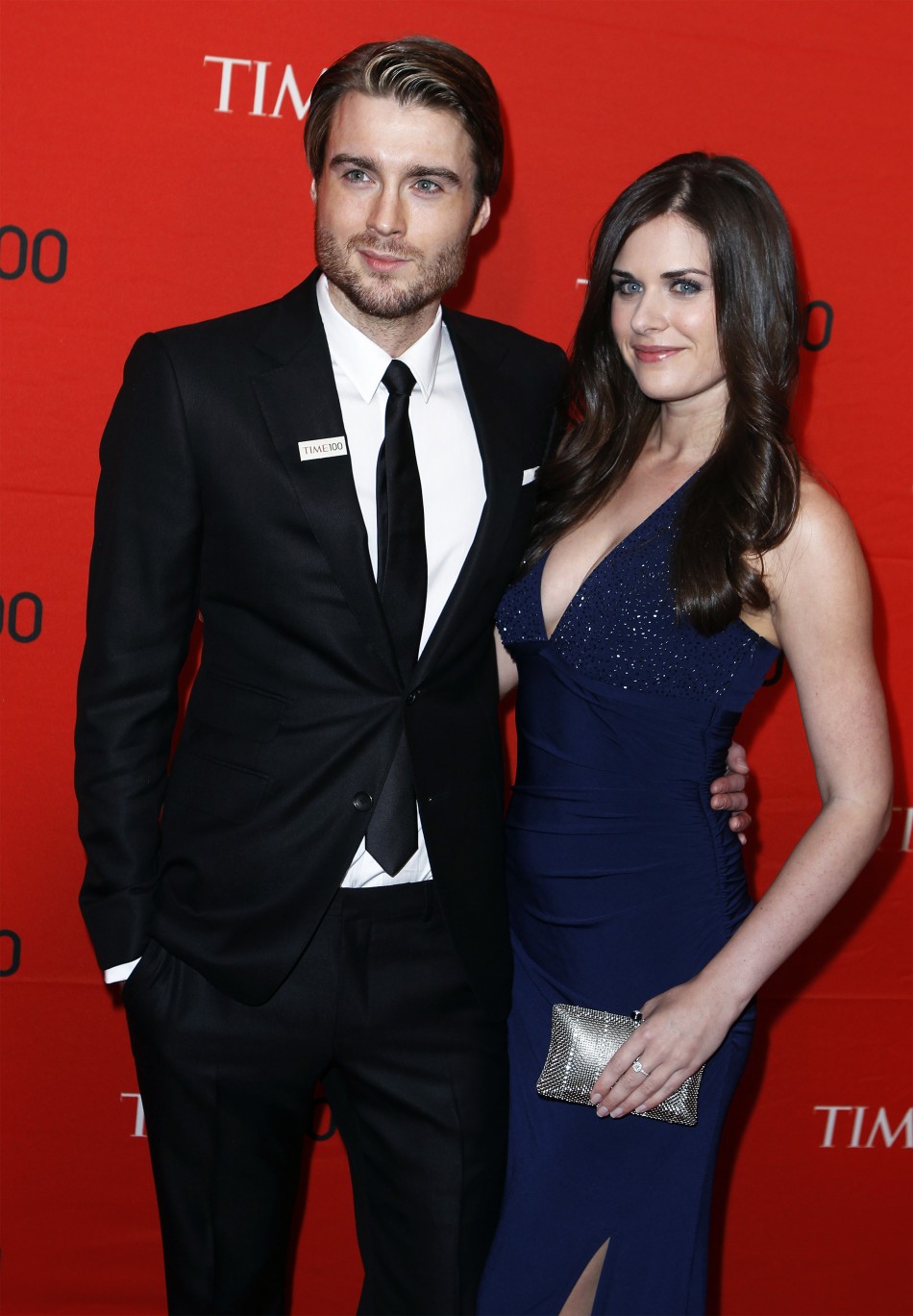 CEO of Mashable, Pete Cashmore, arrives with photographer Lisa Bettany to be honored at the Time 100 Gala in New York