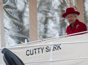 Queen in Regal Red as She Reopens Cutty Sark Queen in Regal Red as She Reopens Cutty Sark