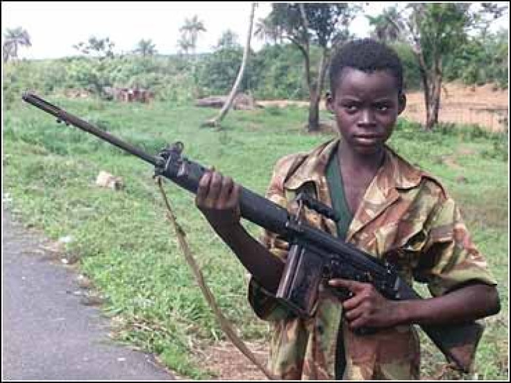 A child soldier during the Sierra leone civil war