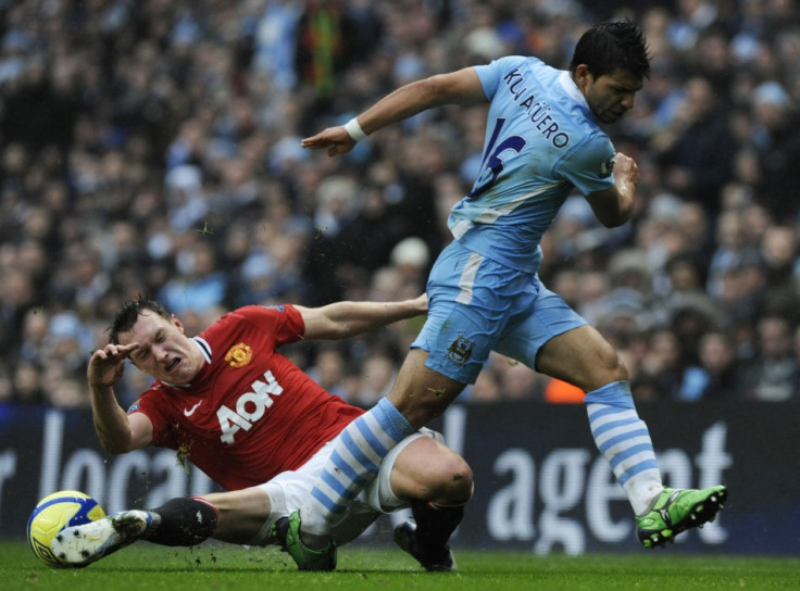 Phil Jones and Sergio Aguero