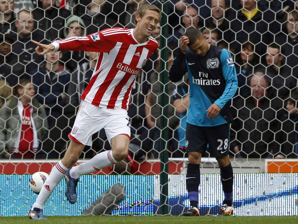 Peter Crouch Celebrates His Goal