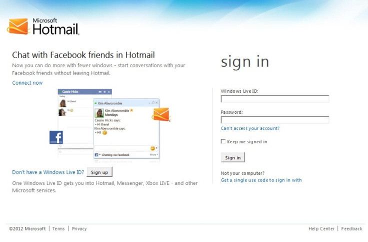 Microsoft Hotmail service
