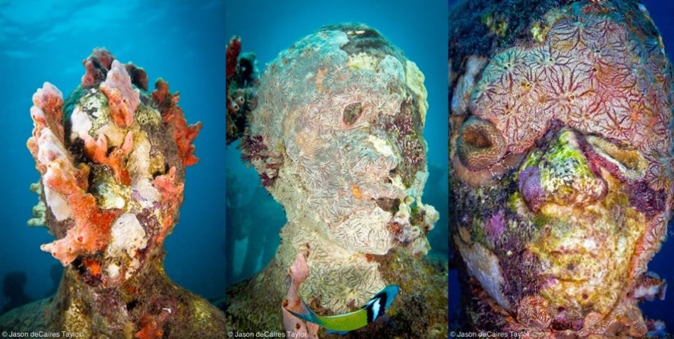 Artificial Human Reef in Cancun Sea
