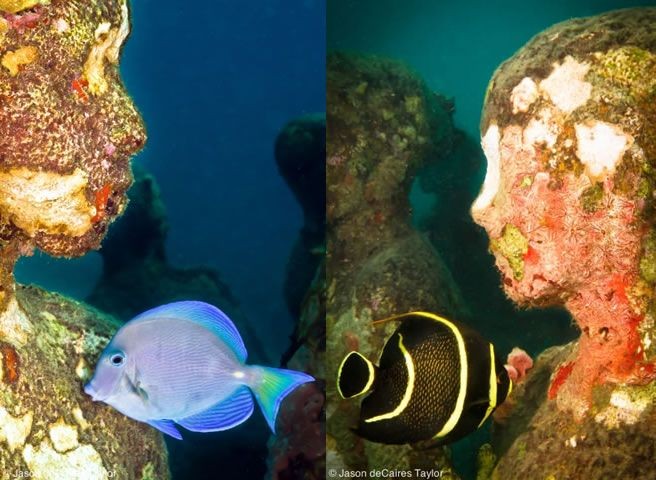 Artificial Human Reef in Cancun Sea