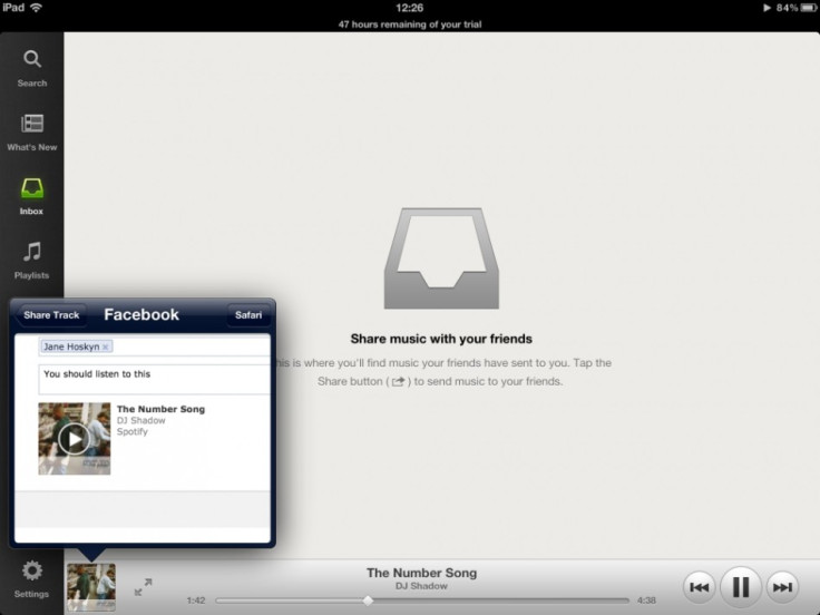 Spotify for ipad 2012 free share on Facebook