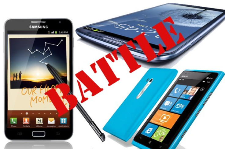 Samsung Galaxy S3 vs Galaxy Note vs Lumia 900
