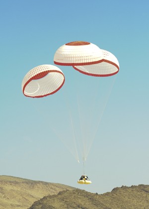 Boeing Completes Parachute Drop Test for Crew Space Transportation Spacecraft