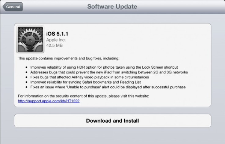 iOS 5.1.1 Update Security Flaws