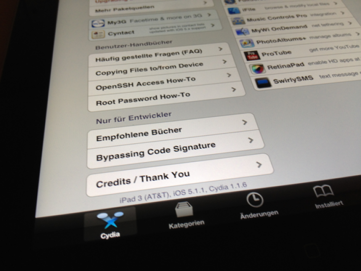 iPad 3 running iOS 5.1.1 Untethered Jailbreak in Cydia