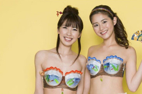 Triumph unveils ice bra in Japan to raise awareness of energy issues as summer approaches