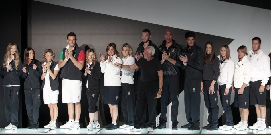 Designer Giorgio Armani Unveils Official Olympic Uniforms of Italy  [PICTURES]