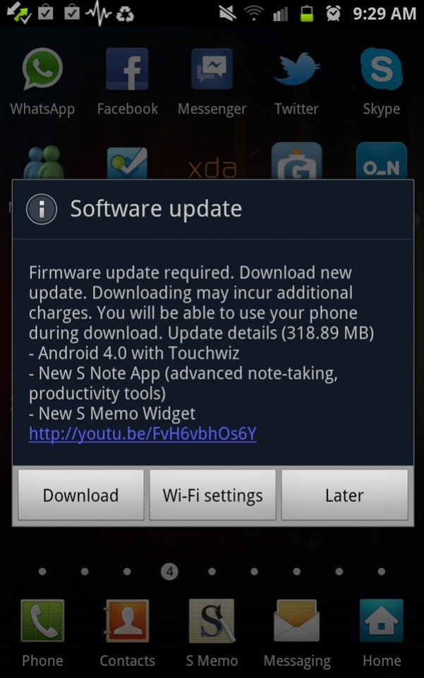 Samsung Galaxy Note Android 4.0 Ice Cream Sandwich Upgrade Rolls Out, No Sign in UK Samsung Galaxy Note Android 4.0 Ice Cream Sandwich Upgrade Rolls Out, No Sign in UK