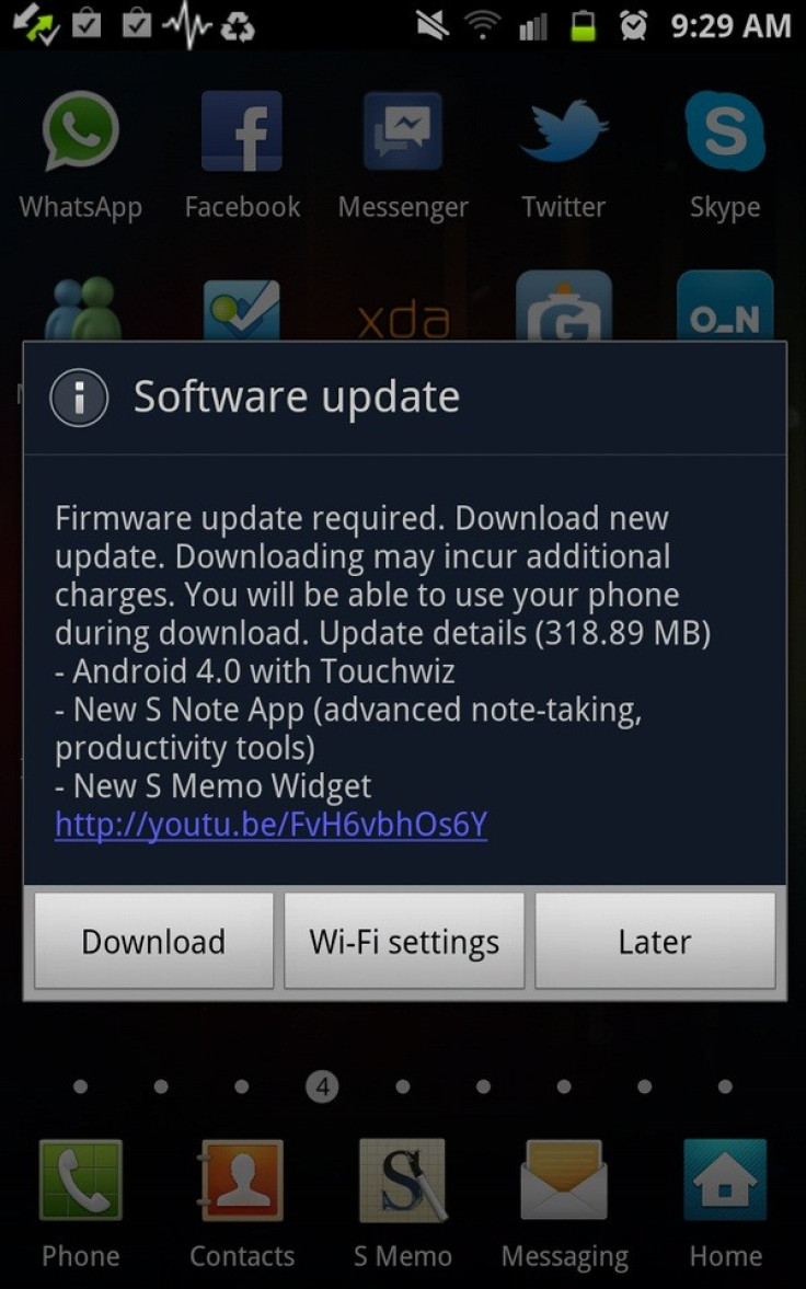 Samsung Galaxy Note Android 4.0 Ice Cream Sandwich Upgrade Rolls Out, No Sign in UK