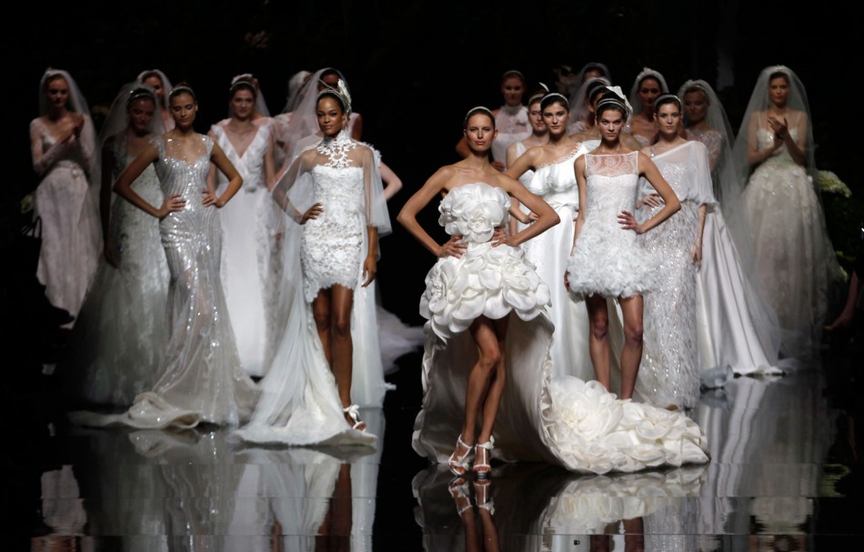 Elie Saab for Pronovias Sumptuous Gowns Displayed at Barcelona Bridal Show