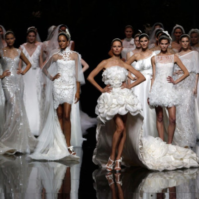 Elie Saab for Pronovias: Sumptuous Gowns Displayed at Barcelona Bridal Show
