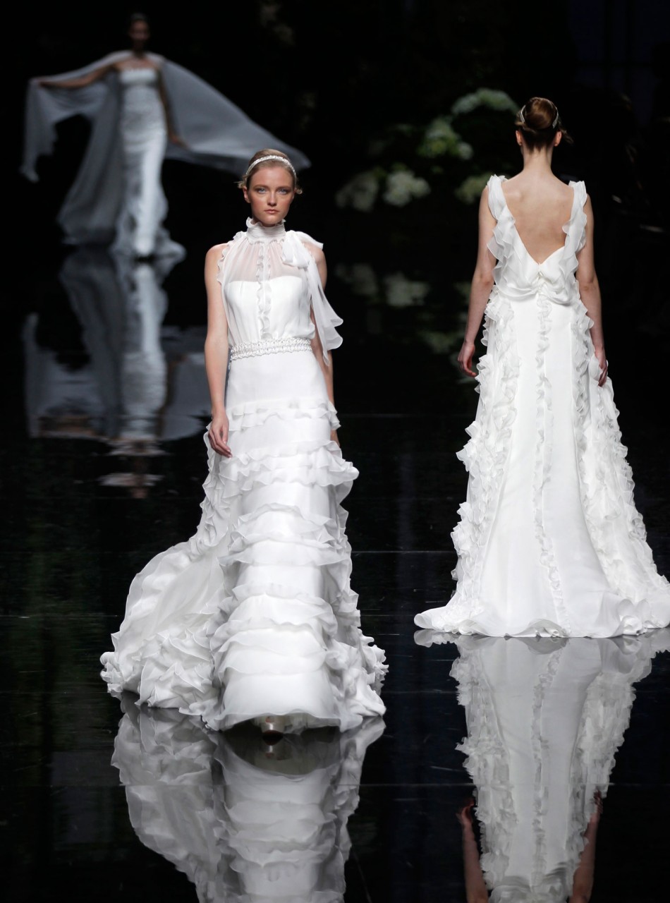 Elie Saab for Pronovias Sumptuous Gowns Displayed at Barcelona Bridal Show