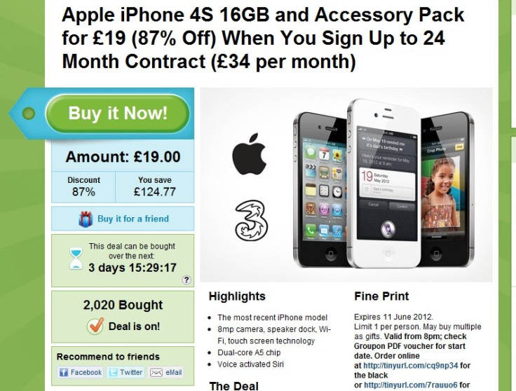 Groupon iPhone 4s Deal