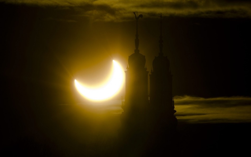 A partial solar eclipse seen in Stockholm