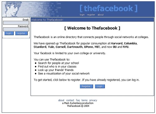 The Many Faces of Facebook February 2004