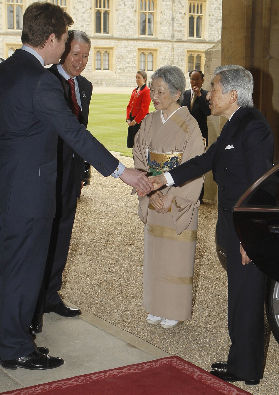 Japanese Emperor Akihito and Empress Michiko