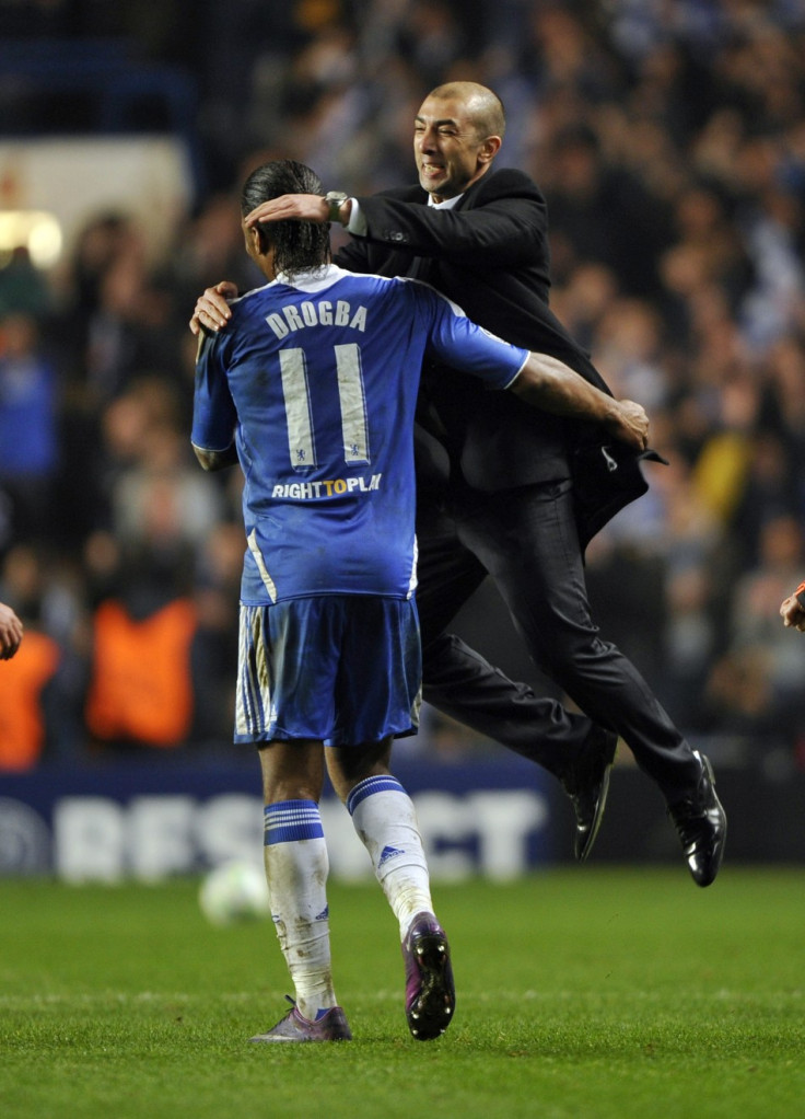 Roberto Di Matteo (R) and Didier Drogba