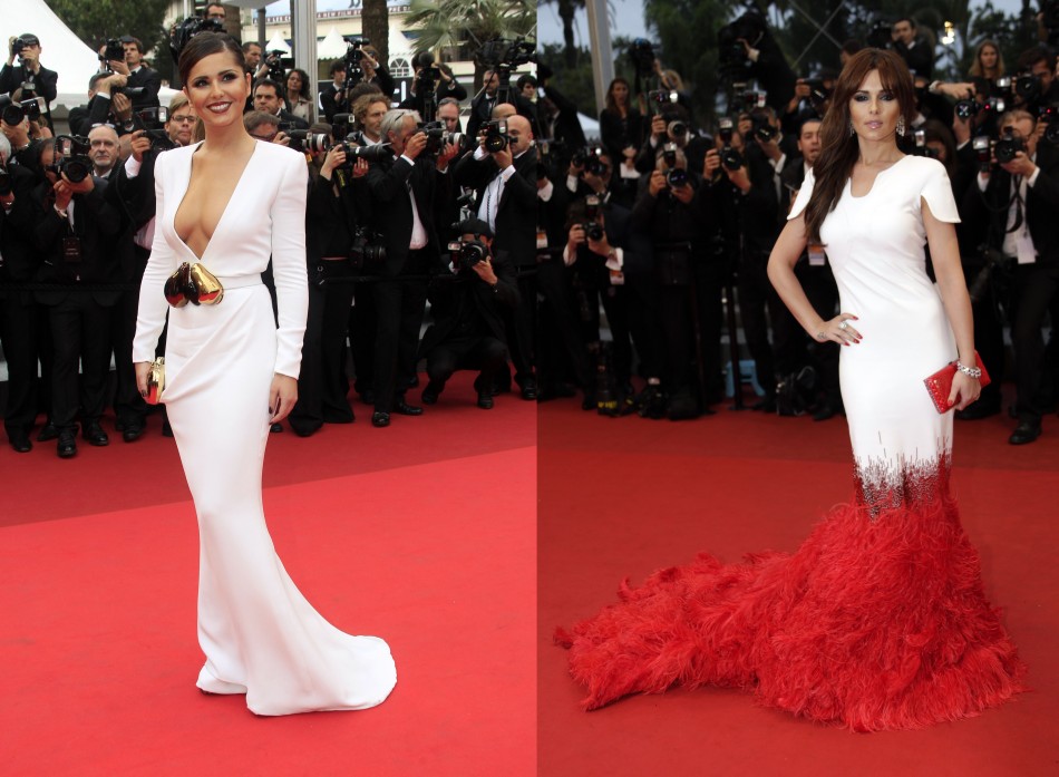 Cheryl Cole Makes Outlandish Arrival at Cannes 2012