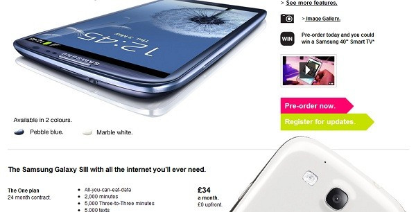 Samsung Galaxy S3 Release Date Deals