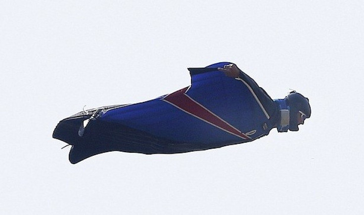 Gary Connery was able to land safely thanks to his wingsuit. (Reuters)