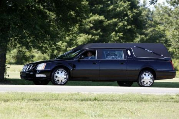 The hearse containing Donna Summer's coffin (Reuters)