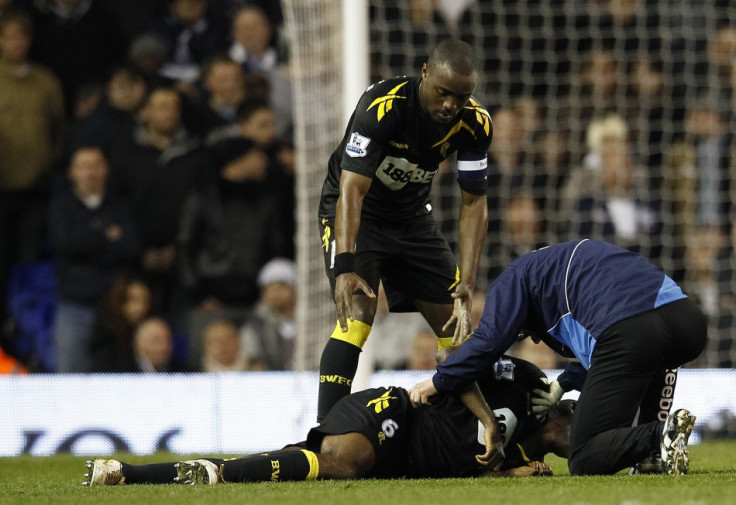Fabrice Muamba suffering a cardiac arrest whilst playing in March.
