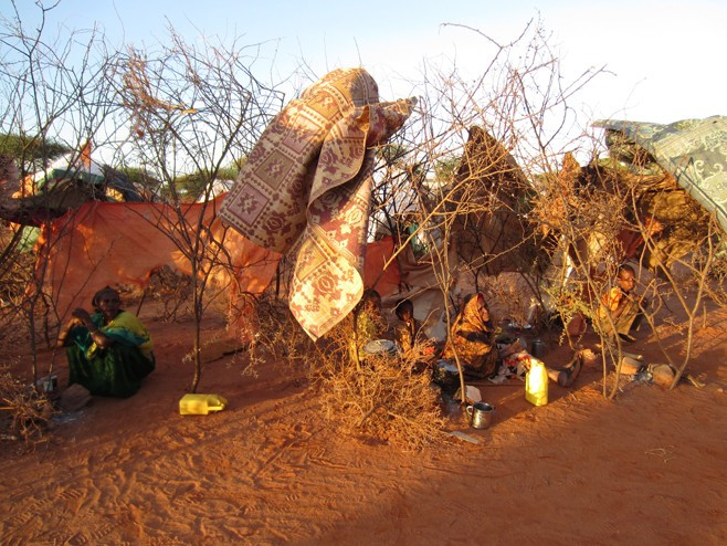 Refugee women and children in Somaliland fled their homes in Ethiopia as a result of a "Liyu police" operation