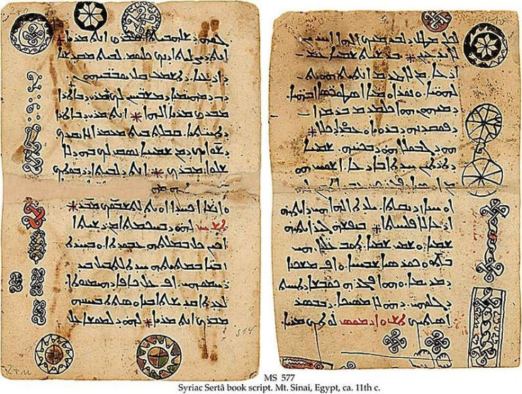 11th century book in Syriac Serto