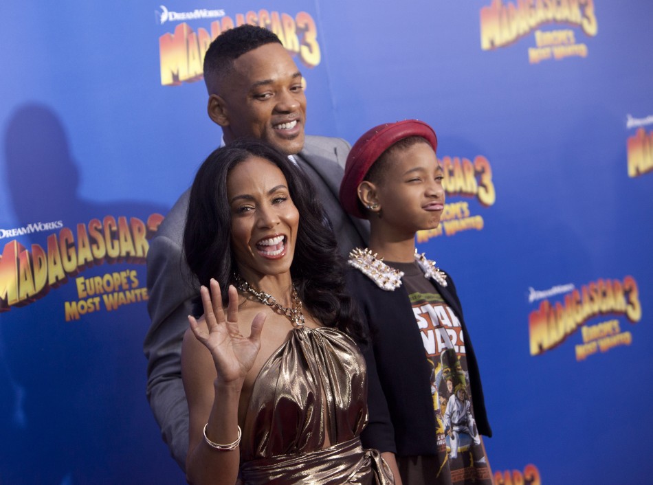 Cast member Jada Pinkett Smith, her daughter Willow Camille Reign Smith and husband actor Will Smith, arrive for the premiere of quotMadagascar 3 Europes Most Wantedquot in New York