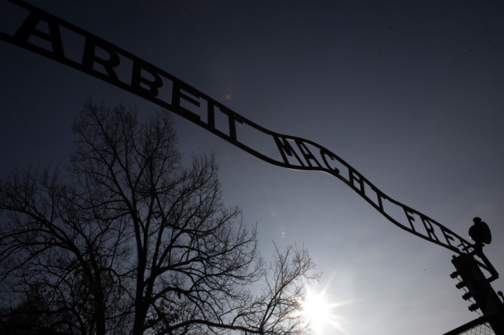 A view of the gate, with the words Work sets you free, at the former Nazi death camp of Auschwitz (Reuters)