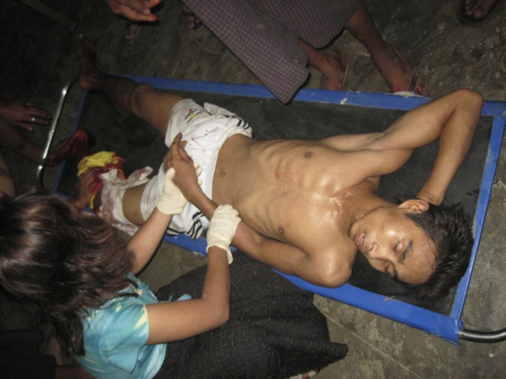 Injured Man At Burma's Sittwe General Hospital