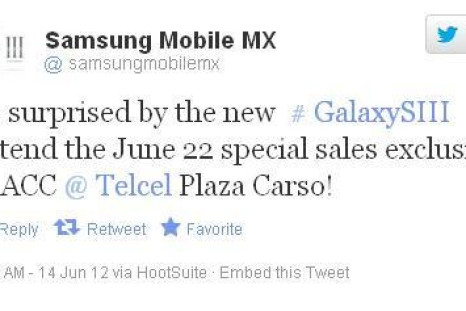 Samsung Galaxy S3: Exclusive Night Sale to be Held by Telcel on 22 June