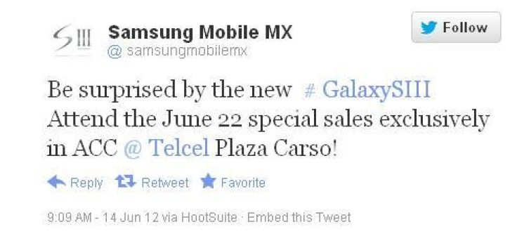 Samsung Galaxy S3: Exclusive Night Sale to be Held by Telcel on 22 June