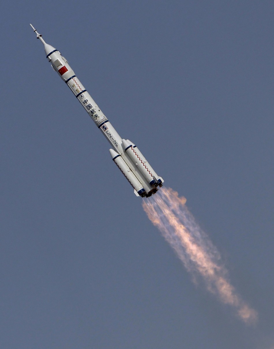 The Long March II-F rocket loaded with Shenzhou-9