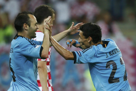 Jesus Navas and Andres Iniesta