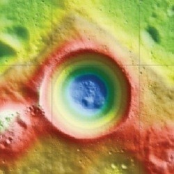 Topography of Shackleton  crater