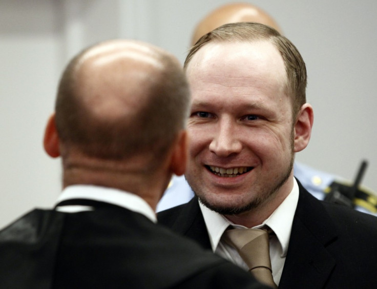 Breivik frequently smiled during court proceedings
