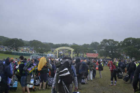 Long queues at the Isle of Wight Festival
