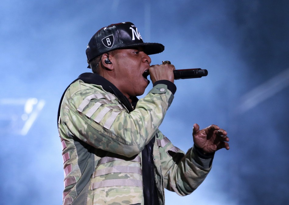 Rapper Jay Z performs at the Hackney Weekender festival at Hackney Marshes in east London