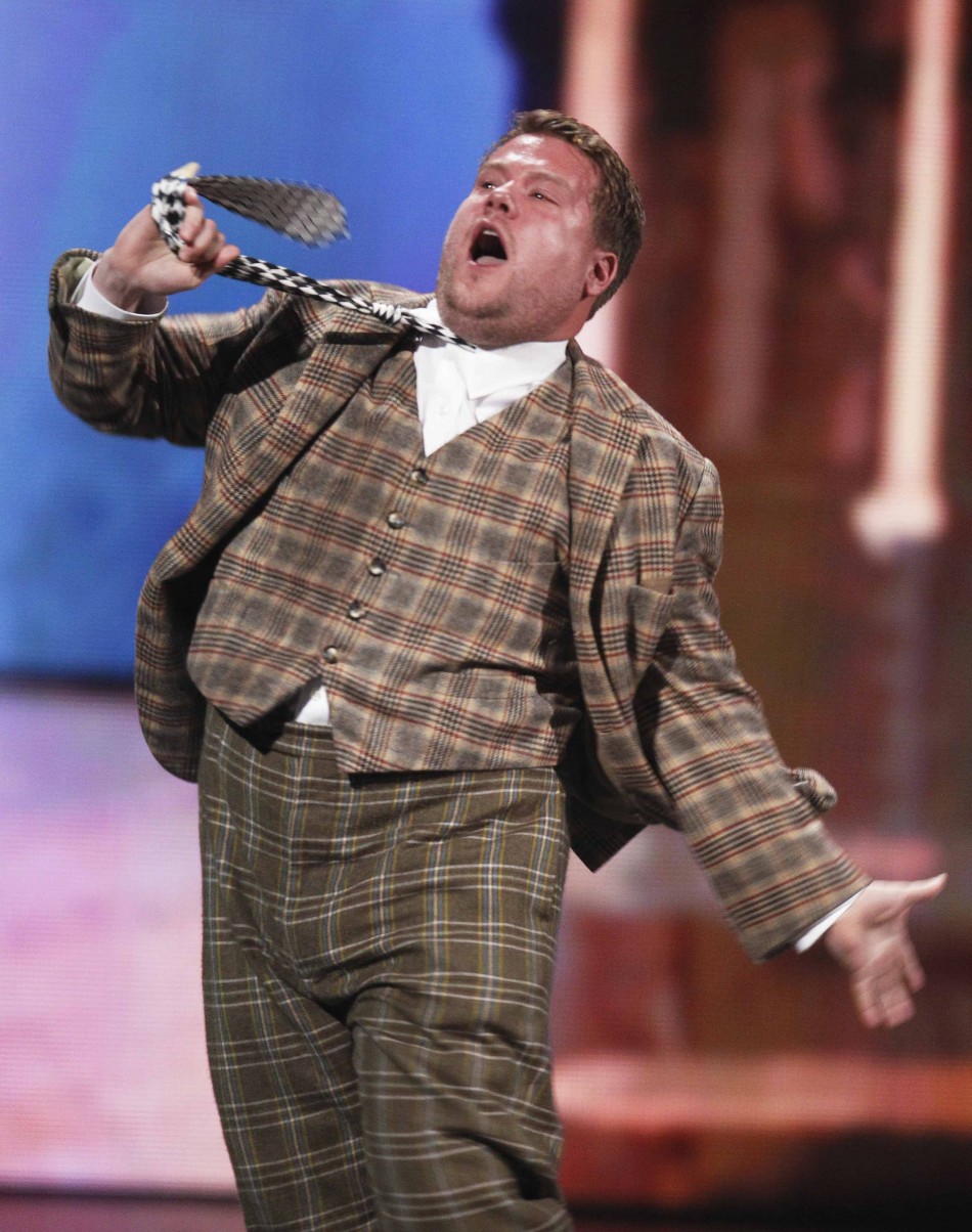 James Corden performs from quotOne Man, Two Guvnorsquot during the American Theatre Wings 66th annual Tony Awards in New York