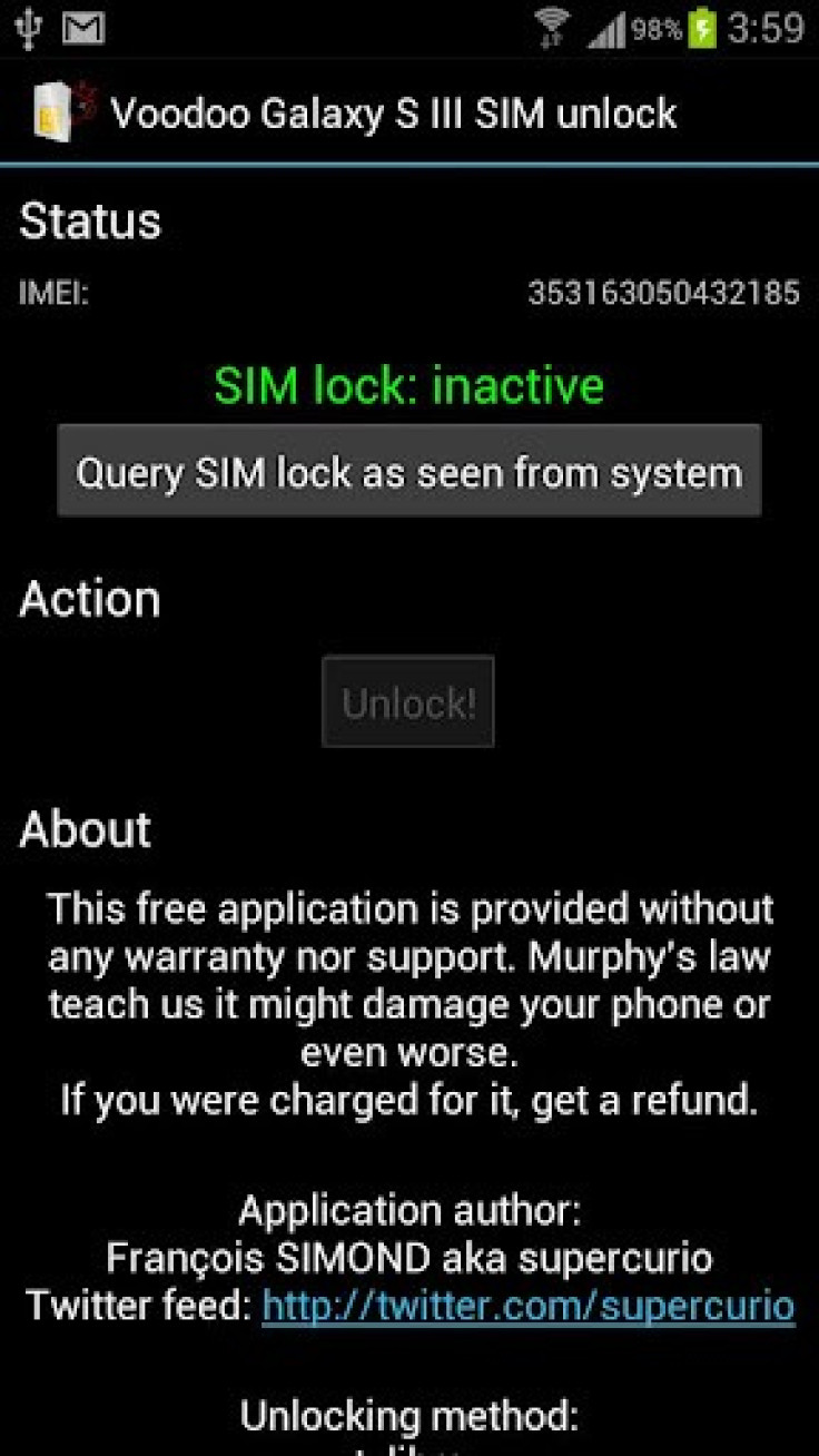 Galaxy i9300 S3: One-click Voodoo SIM Unlock Tool Releases