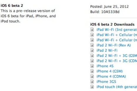 iOS 6 Beta 2 Pushed Out To Developers