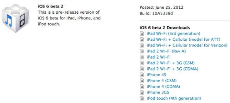 iOS 6 Beta 2 Pushed Out To Developers